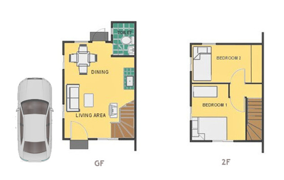 Mika Floor Plan House and Lot in Calamba